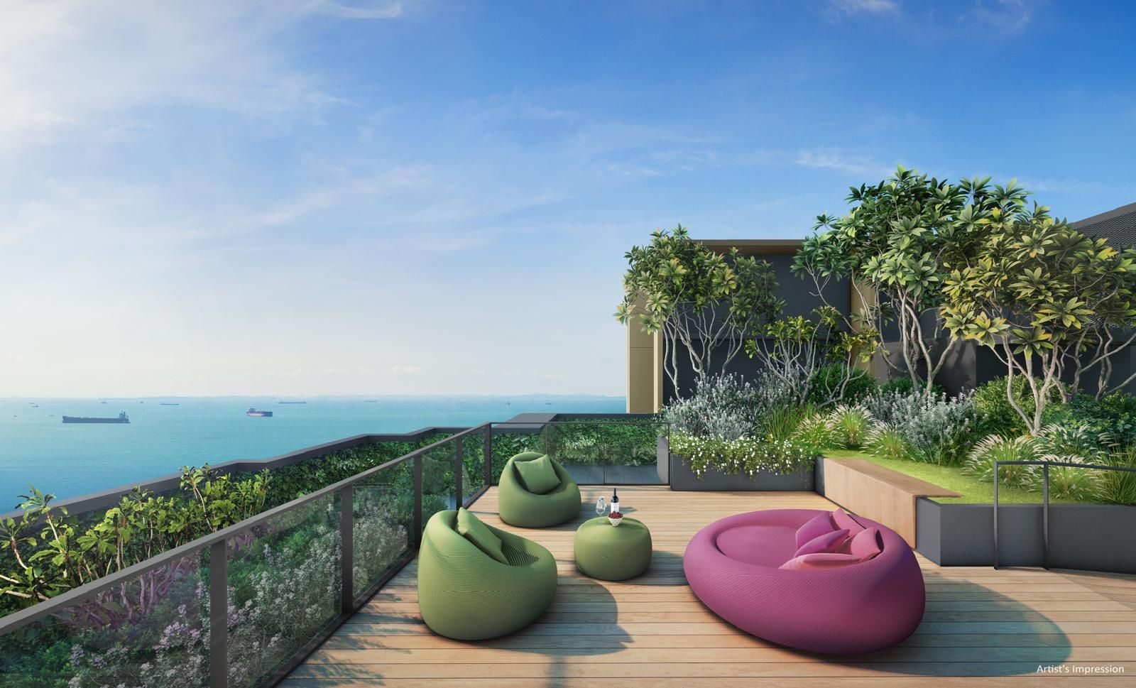 Garden terrace with lounge seating