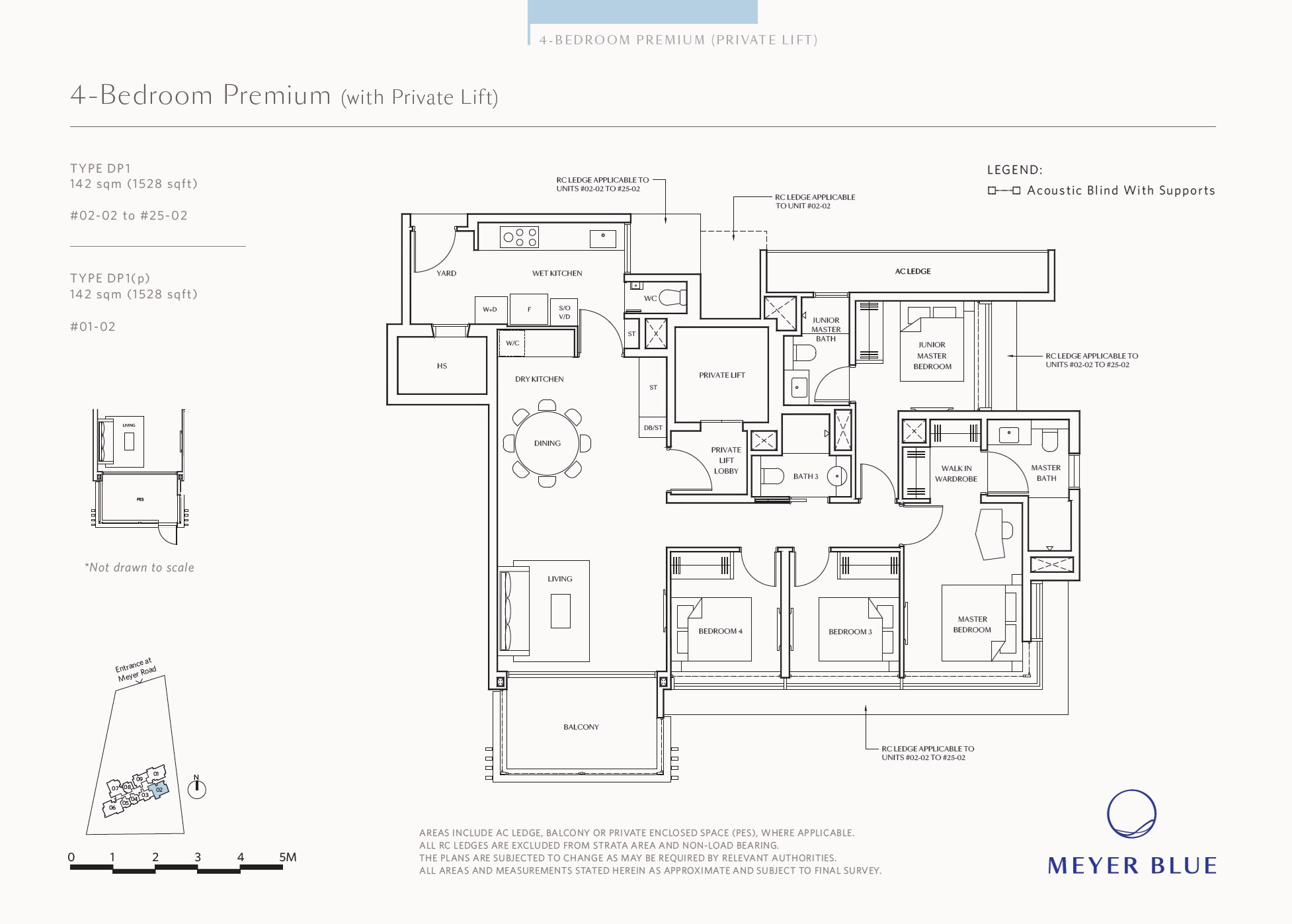Floor plan, 4 Bedroom Premium — Type DP1 — 1,528 sq ft (142 sq m)