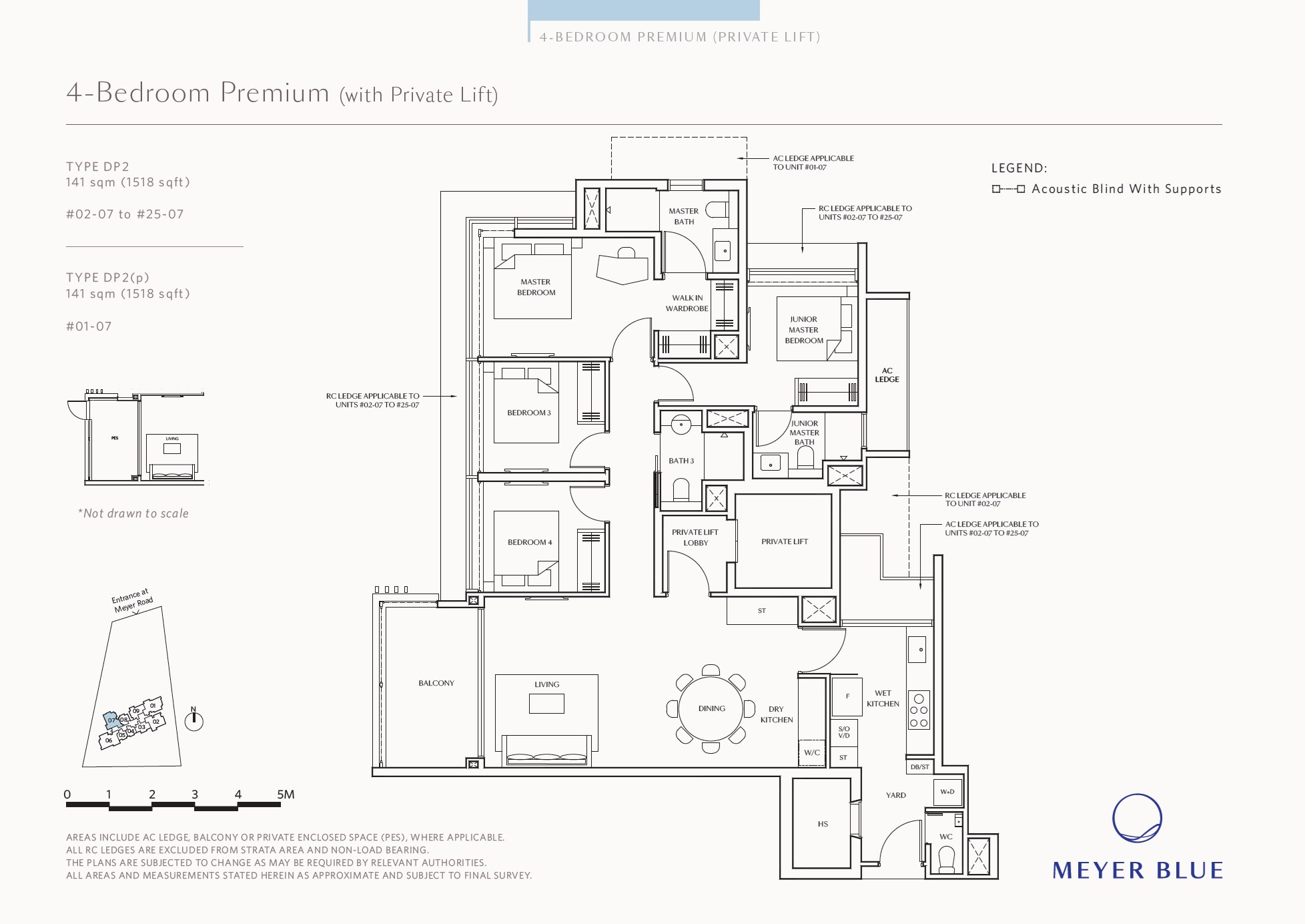 Floor plan, 4 Bedroom Premium — Type DP2 — 1,518 sq ft (141 sq m)
